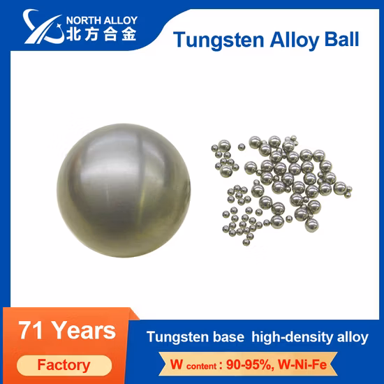 Esfera de liga pesada de tungstênio de 1 a 100 mm de diâmetro